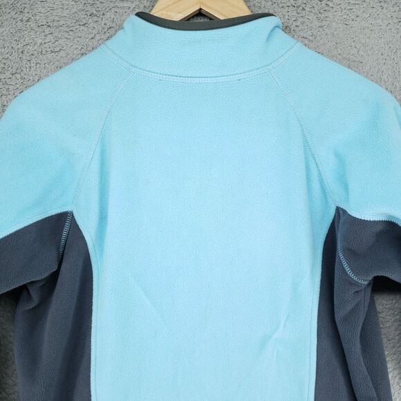 Vintage LL Bean Womens Size Large Blue Full Zip Polartec Fleece Jacket Stretch - Picture 15 of 16